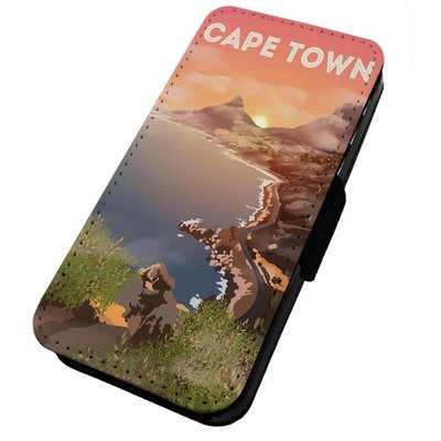 Bedruckte Klapp Handyhülle iPhone, Samsung & Huawei Ferienstädte Kapstadt