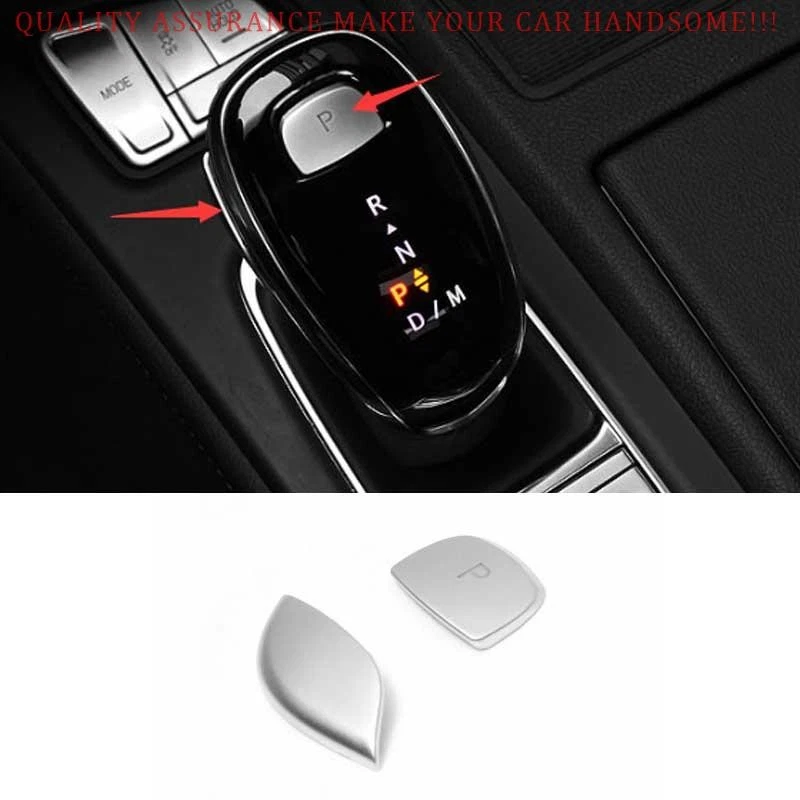For Cadillac CT5 2020-2025 Silver Alloy Center Console Gear Shift Knob Sticker