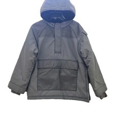 Gymboree Boys Gray Fleece Lined Jacket Puffer Coat Hood Size 10 yrs L Large NWT