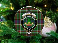 Gayre Clan Scottish Tartan Crest Ceramic Ornament