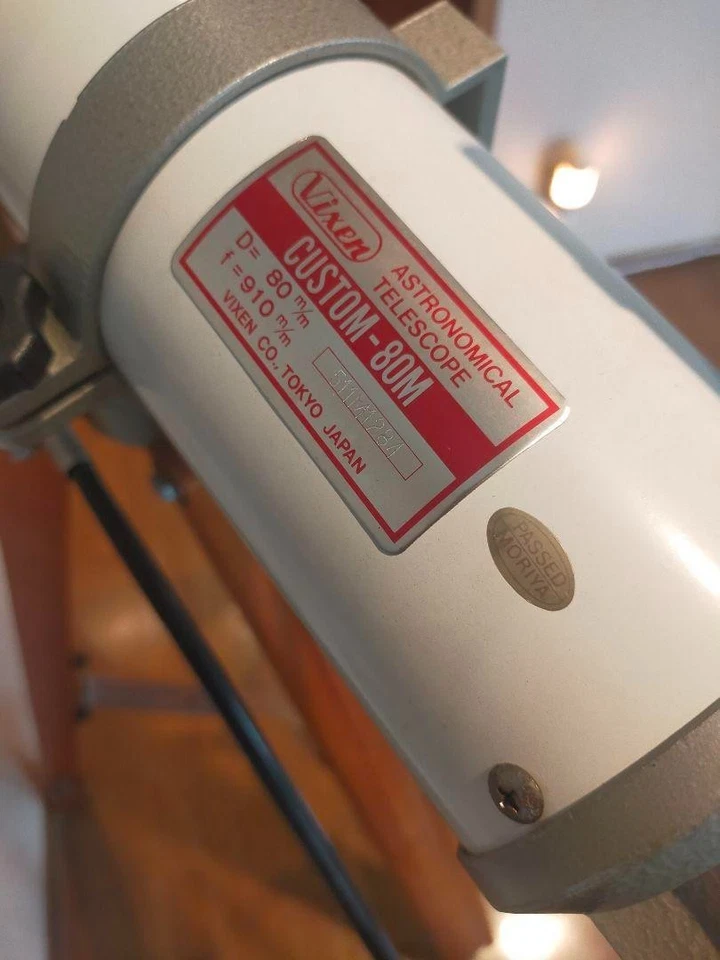 Vixen Custom 80M Vintage Astronomical Refractor Telescope w/ Accessories Tripod - Image 2 of 4