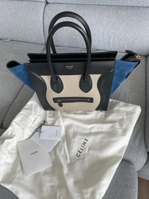 Celine Luggage Bag (Neu, blau/beige)