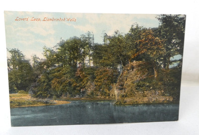 Lovers  Leap Llandrindod Wells Postkarte farbig getönte Landschaft 1910er Wales