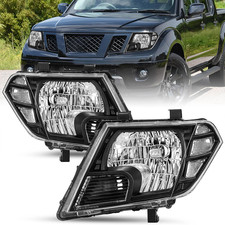 Halogen Model Headlight Assembly Pair Replacement for 2009-2021 Frontier 4-Door 