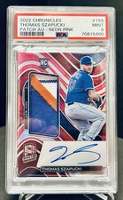 2022 Chronicles Thomas Szapucki Patch Auto Spectra Neon Pink /49 PSA 9