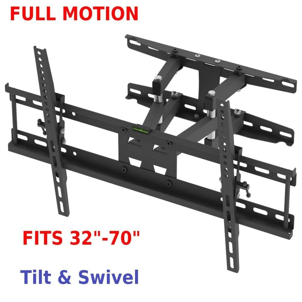 Full Motion TV Wall Mount Swivel Bracket 32 37 40 42 47 50 52 55 60 65 70 " inch