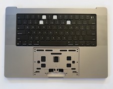 Genuine Apple MacBook Pro 16" M1 2021 A2485 Top Case Keyboard Gray - Grade A