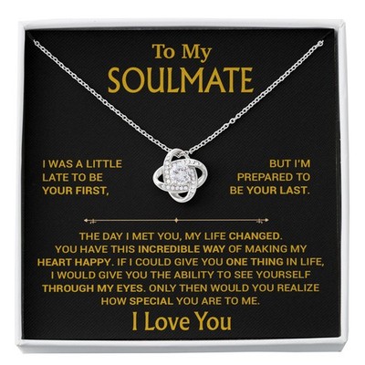 To My Soulmate Necklace, Soulmate Gift, Gift For Girlfriend, Christmas Gift