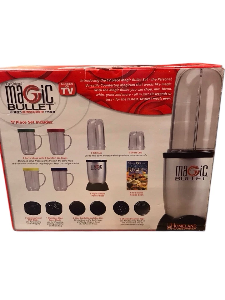 The Original Magic Bullet 17 piece set. Mostly new in box. Missing few pieces.  - Image 4 of 4
