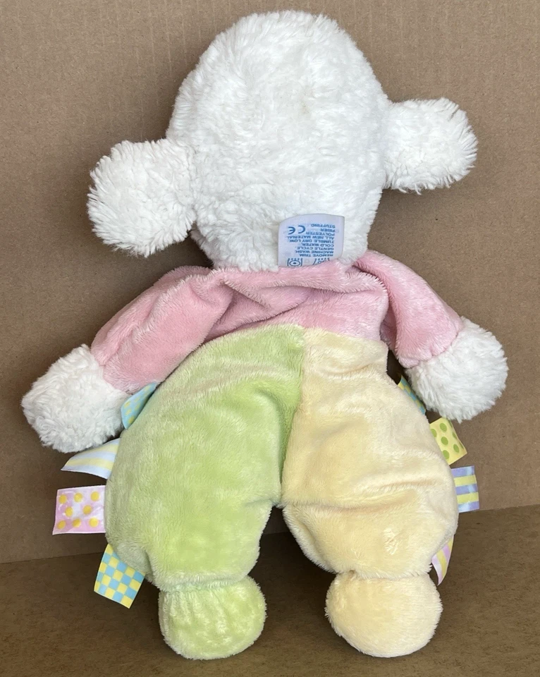 Vintage Kids Preferred Baby’s First Lamb Plush Lovey Taggies Fabric Tags 12” - Image 4 of 4
