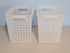 Lot of 2 InterDesign IDesign Modulon Lg Plastic Storage Organizer Container Bins