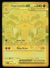 Pokémon Mega Evolution Lucario EX Gold Mega Hyper Rare 188/132 Ungraded on eBay