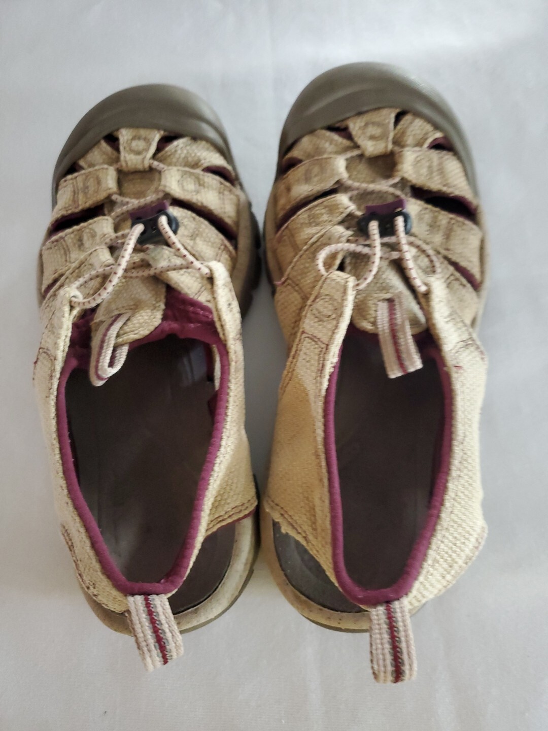 Scarpe sandali da trekking impermeabili da donna Keen Newport H2 marrone chiaro taglia 8 5 EUC