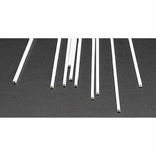 Plastruct 90760 MS-80 Square Rod, .080" H  W 10 rods 10" Long, White Styrene