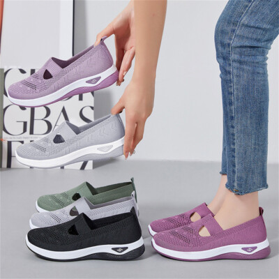 Damen Sneaker Leichte Turnschuhe Sportschuhe Bequeme Slip On Freizeitschuhe Mode