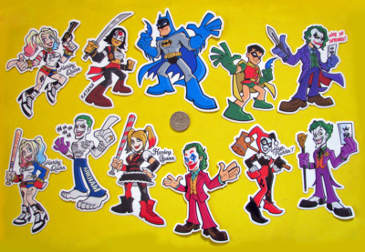 DC Comics Vinyl Sticker Batman Joker Harley Quinn Car Truck Laptop Decal