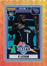 2024 Panini Instant JC LATHAM RC NFL DRAFT NIGHT Rookie #’d 1/1/765 Titans!