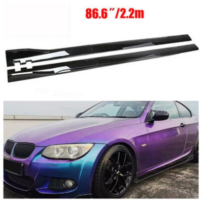 86.6'' Side Skirts Rocker Panel Body Kit Lip Splitter For BMW 5 Series E60 E61 US
