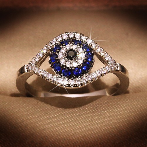 Pretty Cubic Zirconia 925 Silver Plated,Gold Plated Ring Women Jewelry Size 6-10 - Picture 8 of 33