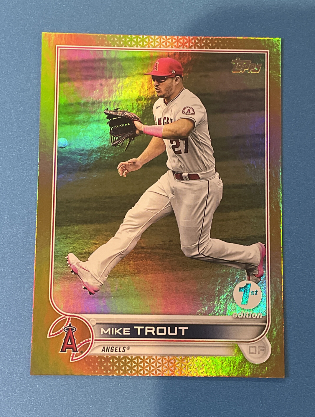 2022 Topps Series One 1st Edition Mike Trout Gold Foil #27