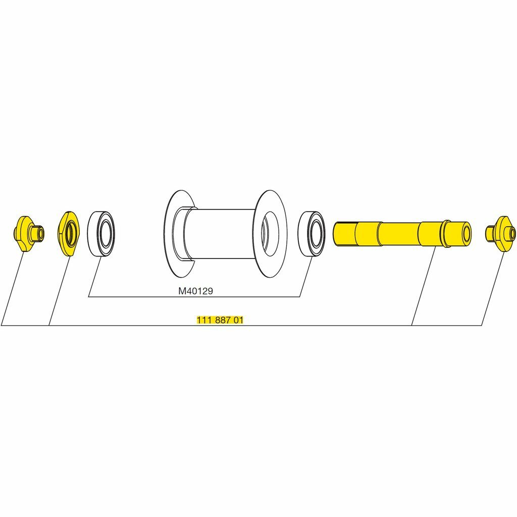 MAVIC FRONT HUB AXLE FOR COMETE TRACK WHEELSET BRAND NEW