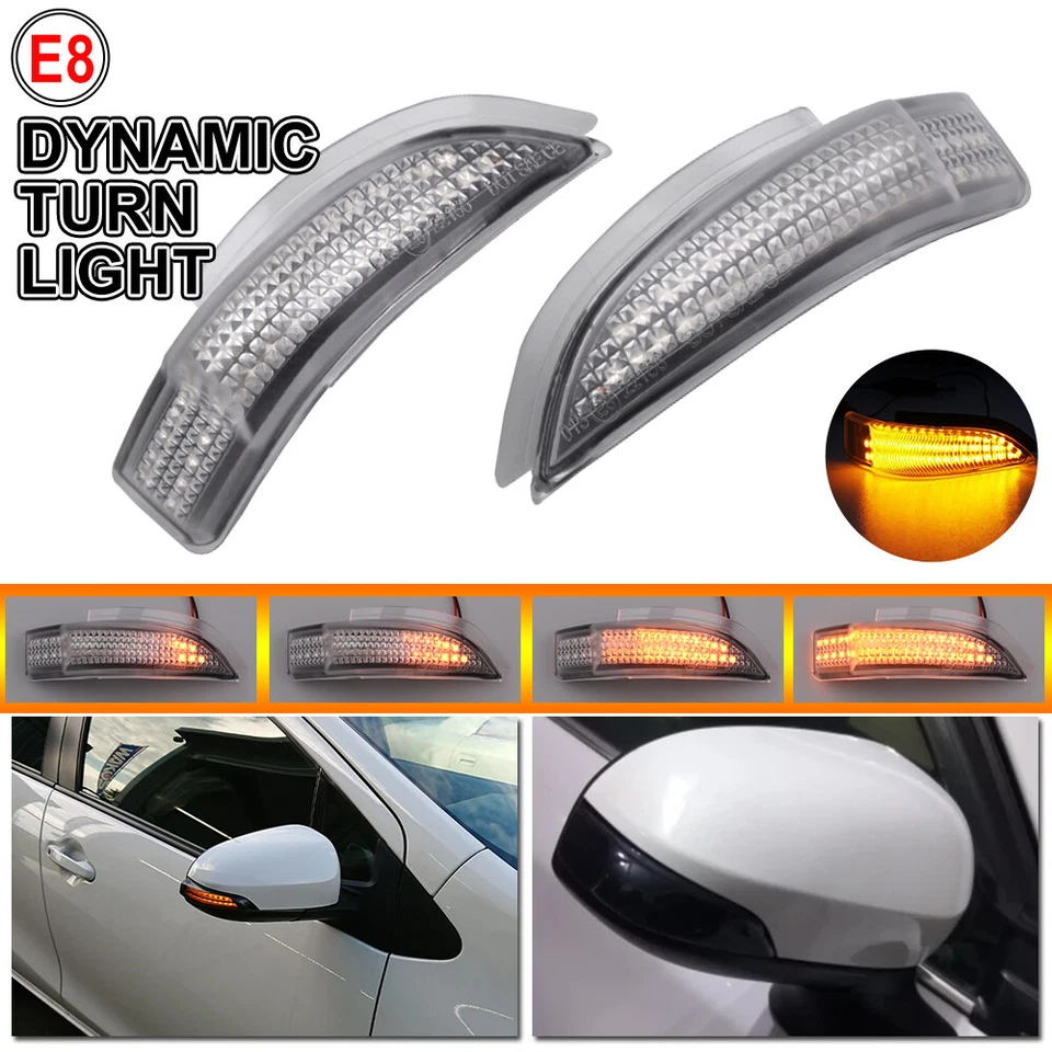 Luz de giro del espejo retrovisor lateral izquierdo derecho para Toyota Venza 2013 2014 2015 Foto 3 de 4