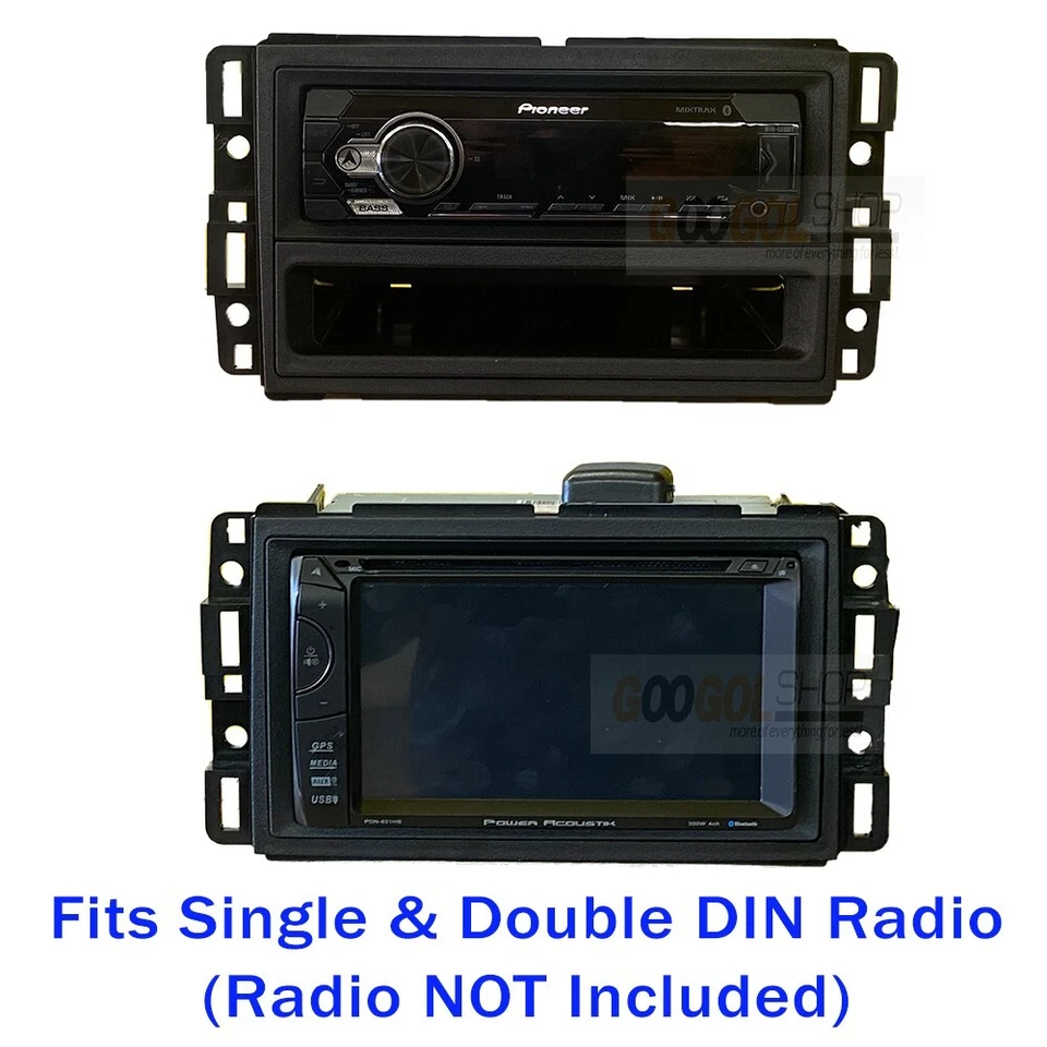 Double DIN Radio Dash Install Kit & Chime Harness for 2007-2013 GMC Yukon/ XL Foto 2 de 4