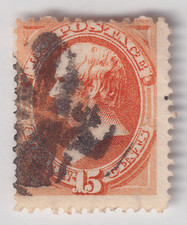 US Scott #163 15c Daniel Webster Stamp. Used. CV $150
