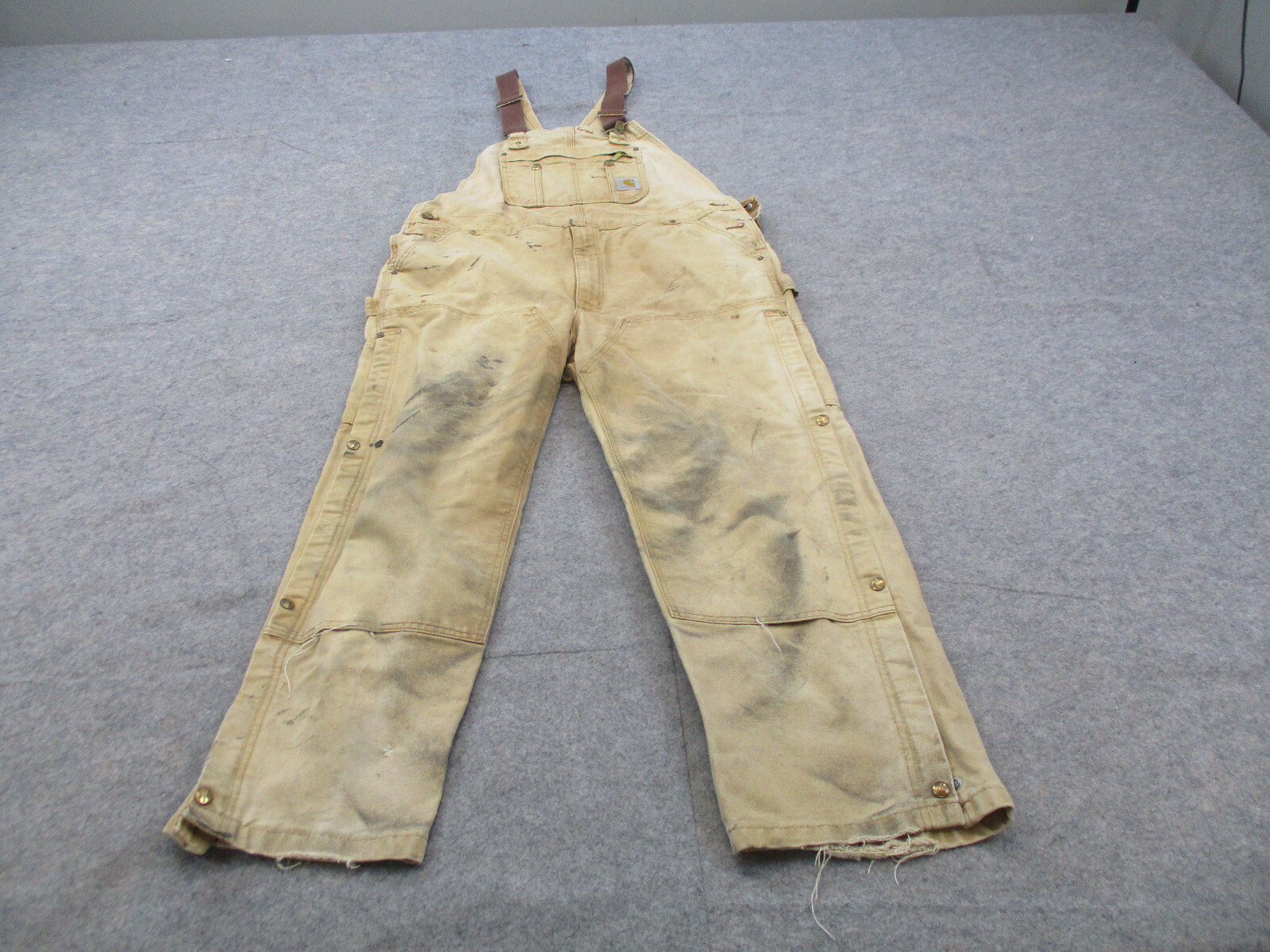 ROUND HOUSE 34x32 #383 DOUBLE KNEE BIB OVERALLS MEN VINTAGE