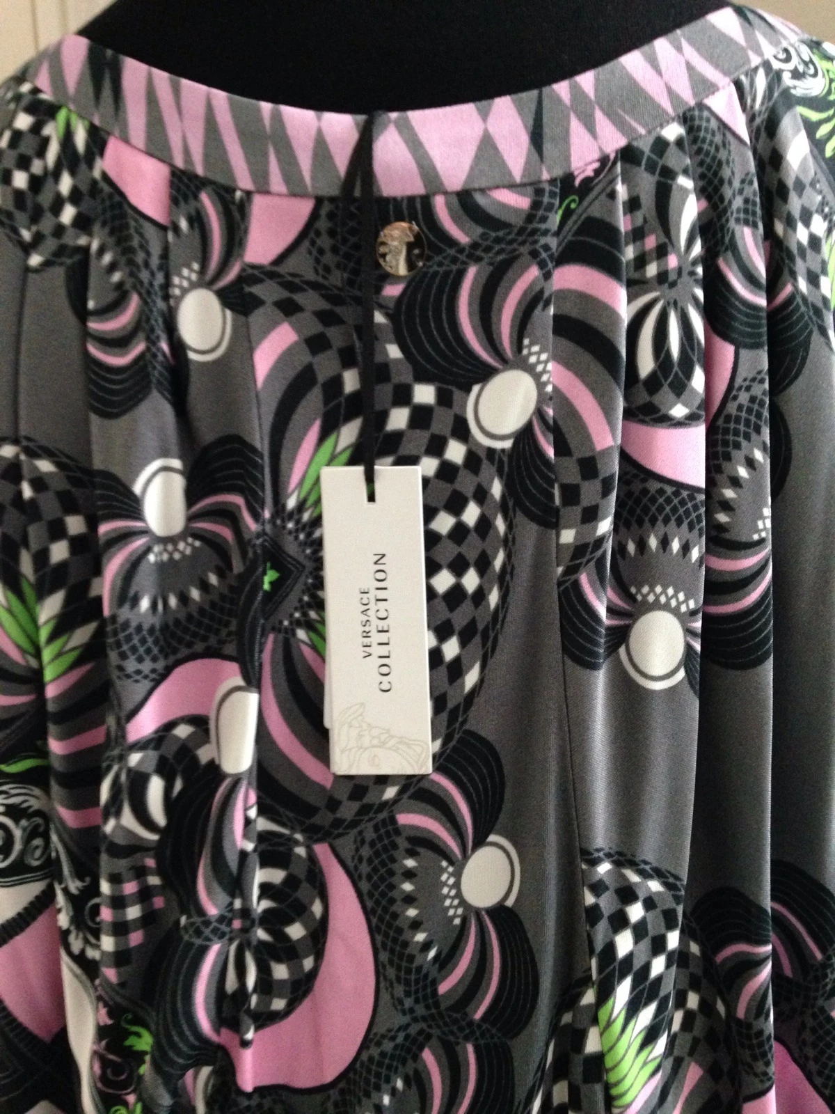 ABITO IN JERSEY DONNA COLLEZIONE VERSACE NUOVO CON ETICHETTE TAGLIA 42