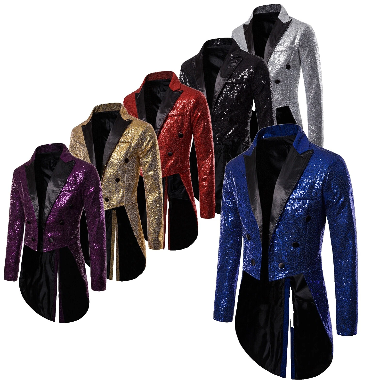 Sequin Chaquetas, abrigos y capas disfraces para hombres