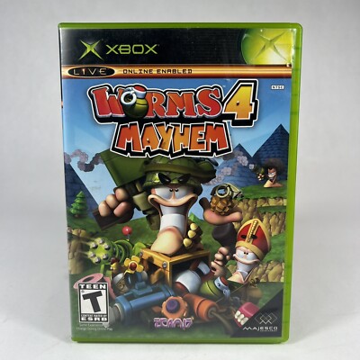 Worms 4: Mayhem Xbox 2005 ( Game, Case)