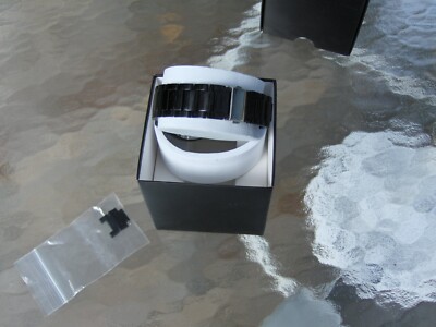 FOSSIL BQ1192 CARISSA BLACK PLASTIC RESIN BRACELET SWAROVSKI 