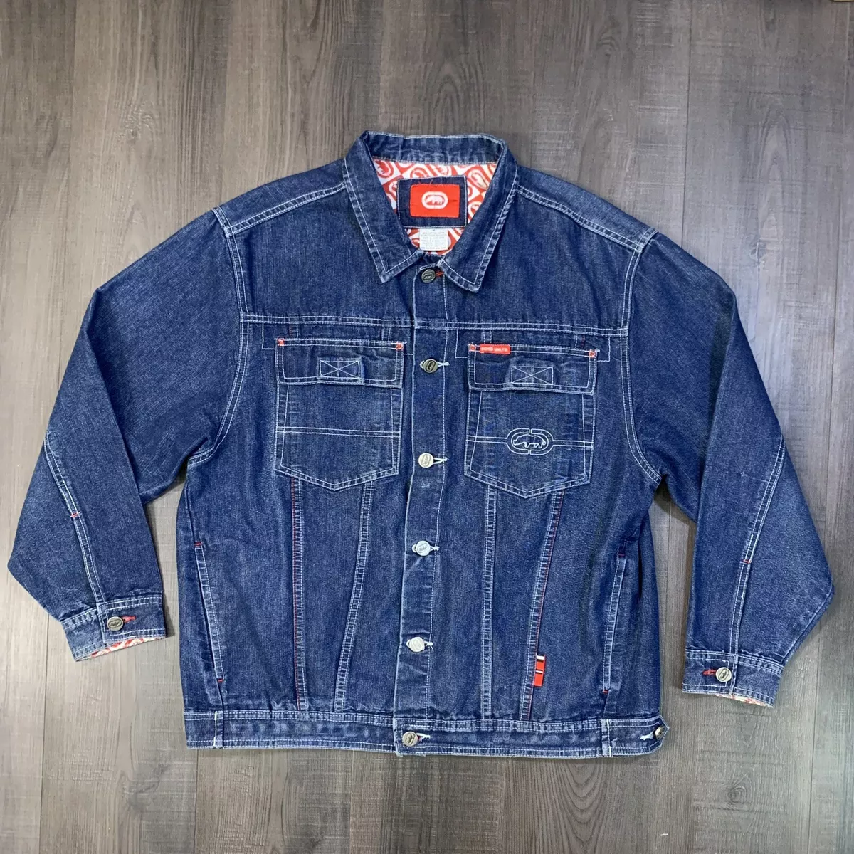 Ecko unltd men cheap blue solid denim jacket