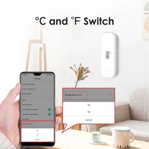 Tuya Smart Wifi Temperature Humidity Sensor Monitor for Alexa Google Home DE👍 - Bild 10 von 11