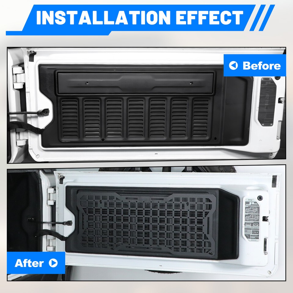 Steel Molle Panel Storage Rack For 2018-2026 Jeep Wrangler JL ...