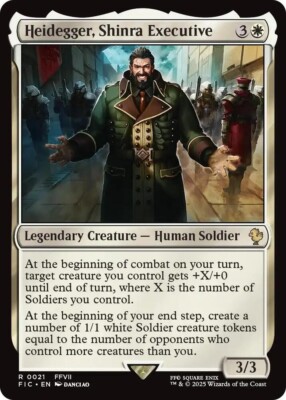 NM Heidegger, Shinra Executive, MTG, Final Fantasy Commander, Magic, 21