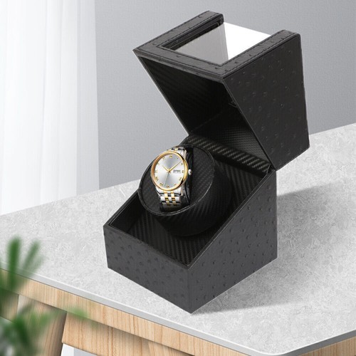 Luxury Automatic Single Watch Winder Mechanical Watch Winding Motor Leather Box - Picture 56 of 72