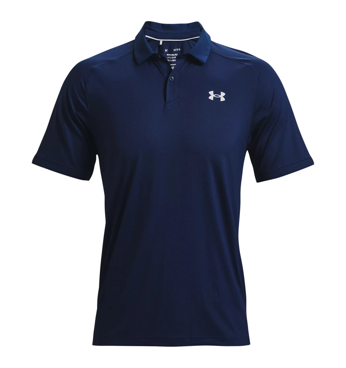 Navy blue under armour polo best sale shirt