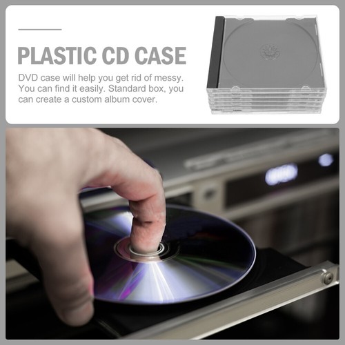 6 Pcs CD Case Holder Storage Single Container for Disc Dvd Boxes - Afbeelding 10 van 12