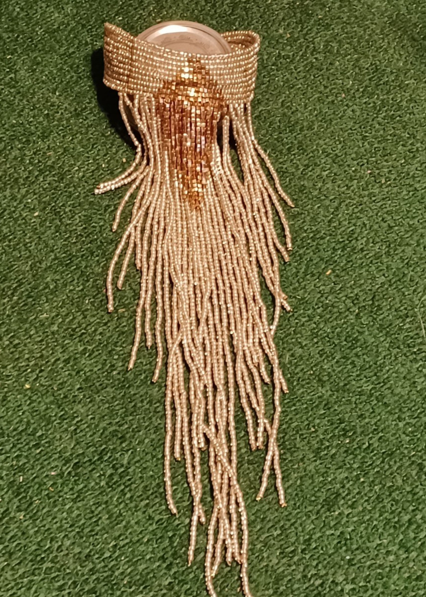 Gorgeous STATEMENT Dangling White / silver Glass … - image 1