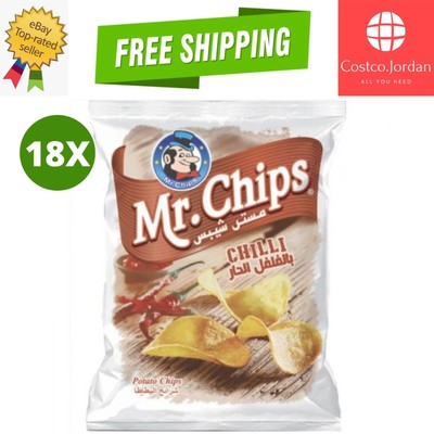 18 Pack X Mr. Chips Potato Chili Hot Flavor (13 Gram) مستر شيبس بالفلفل الحار