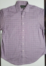 Lauren Ralph Lauren Long Sleeve Button Up Classic Fit Purple Shirt Men's 16.5