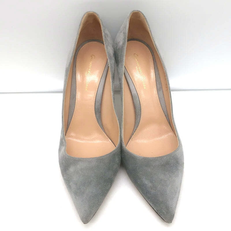 Zapatos de salón Gianvito Rossi Gianvito 85 gris gamuza talla 39,5 punta punta tacones Foto 3 de 4