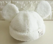Tokyo Disney Resort Mickey Ears Fluffy Boa Winter Hat Cap Japan Limited