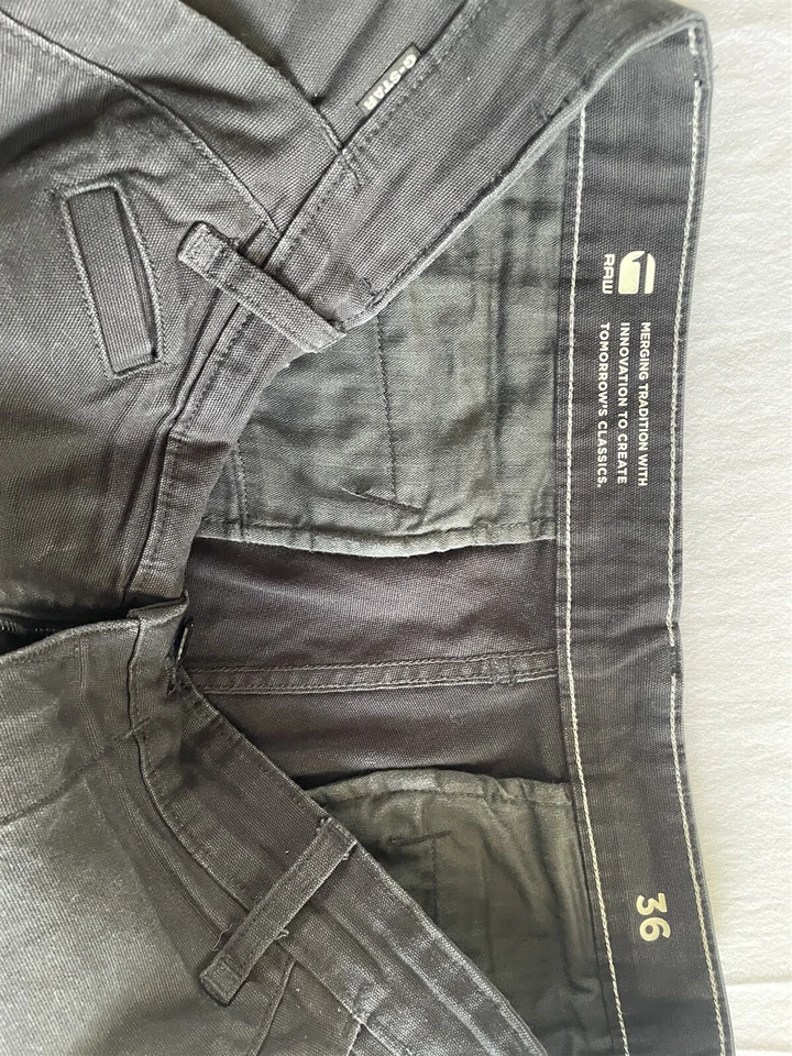 Pantalones Cortos Chinos Para Hombre G-STAR 36x9.5" Negro Bronson Slim 2.0 Foto 3 de 4