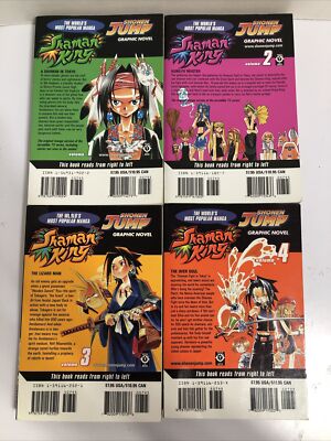 Shaman King Manga vol 1-4 English | eBay