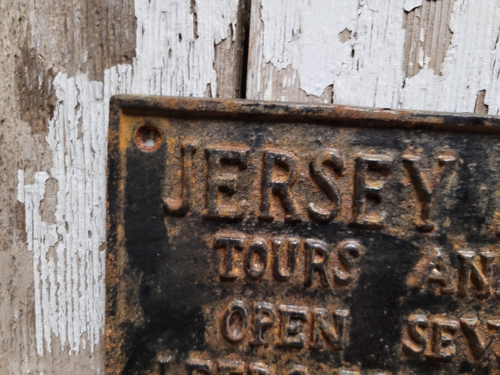 VINTAGE JERSEY DEVIL HOUSE SIGN OLD CAST IRON LEEDS NJ HAUNTED GHOST TOUR PLAQUE eBay