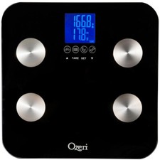 Total Body Bath Scale 40 lb 3 Touch-Sensitive Button Auto-Recognition Technology