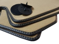 Beige Velours Fußmatten für BMW 5er F10 F11 LCI M5 Bj.06.2013-2019 Limo Touring 